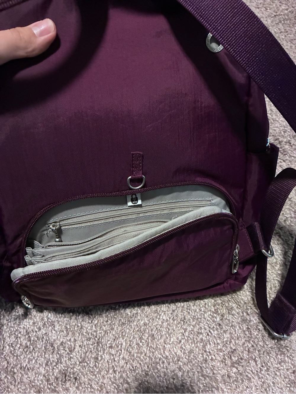 Baggallini Purple Anti Theft Travel Backpack - Picture 6 of 8